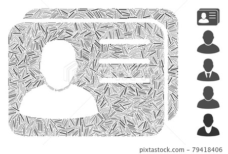Line Account Cards Icon Vector Mosaic - Stock Illustration [79418406 ...