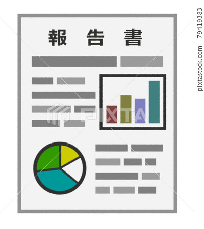 Detailed report illustration with graphs 79419383