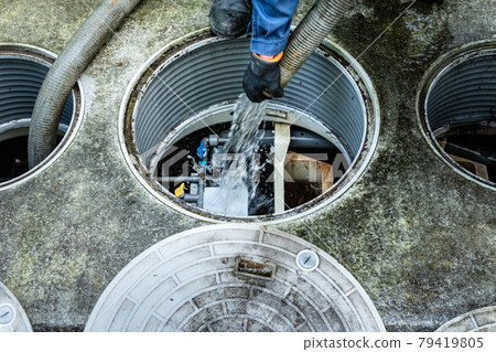 Maintenance of combined treatment septic tank for residential use Maintenance of combined treatment septic tank for residential use 79419805