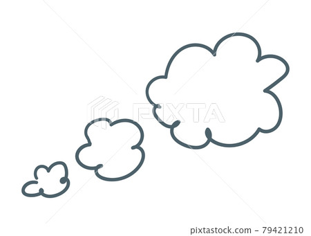 set of speech bubbles different size. smog automobil handdrawn gray color Monochrome vector elements 79421210
