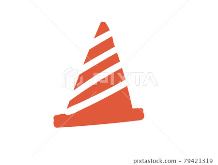 Traffic-cone. handdrawn simple vector illustration element simple and cartoon style 79421319