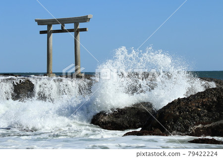 Torii of Kamiso of Oarai Iso Majin Shrine Torii of Kamiso of Oarai Iso Majin Shrine 79422224