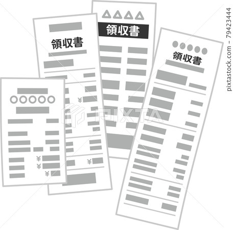 各種重疊收據 各種重疊收據 79423444
