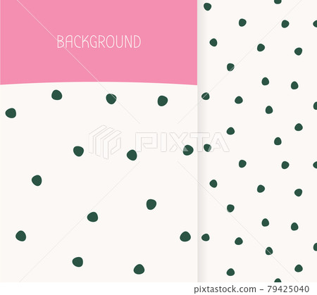 Banner seamless pattern polka dots doodle vector Banner seamless pattern polka dots doodle vector 79425040
