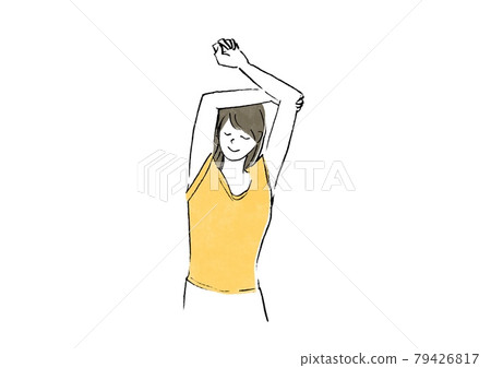 Young woman doing gymnastics Young woman doing gymnastics 79426817