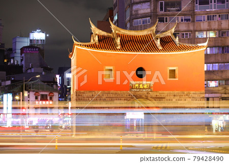 台北 北門城樓 都市夜景 79428490