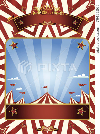 Circus blue sky background Circus blue sky background 79431863