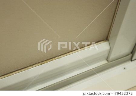 Moldy darkened bathroom door rails Moldy darkened bathroom door rails 79432372