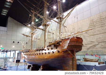 Model of a ship at the Kobe Maritime Museum Model of a ship at the Kobe Maritime Museum 79432429