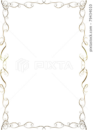 金色金屬質感裝飾邊框、復古、優雅的裝飾邊框、背景背景 金色金屬質感裝飾邊框、復古、優雅的裝飾邊框、背景背景 79434010