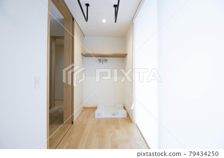 Laundry room before placing the washing machine 79434250