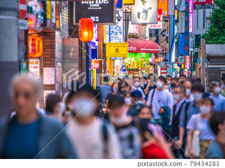 Tokyo cityscape of Japan July ... Mutant infection explosion ... Tokyo 593 people and threat figures again. In front of Kabukicho Ichibancho ... = 6th Tokyo cityscape of Japan July ... Mutant infection explosion ... Tokyo 593 people and threat figures again. In front of Kabukicho Ichibancho ... = 6th 79434281