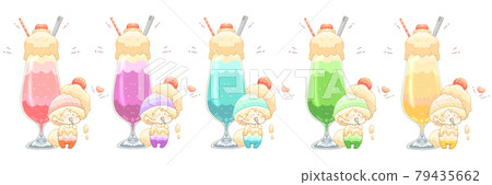 Cream soda and cream soda-kun 5 color set 79435662