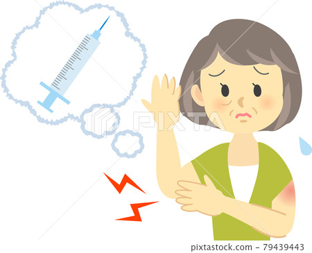 插圖素材:老年女性注射新型冠狀病毒疫苗後出現的一系列不良反應 關節疼痛 插圖素材:老年女性注射新型冠狀病毒疫苗後出現的一系列不良反應 關節疼痛 79439443