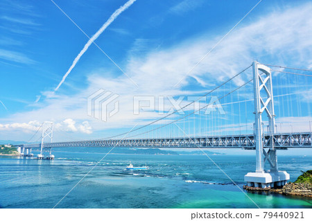 Tokushima Prefecture Blue Sky Naruto Kaikyo Bridge 79440921