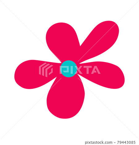 Pink field flower. Vector illustration  79443085
