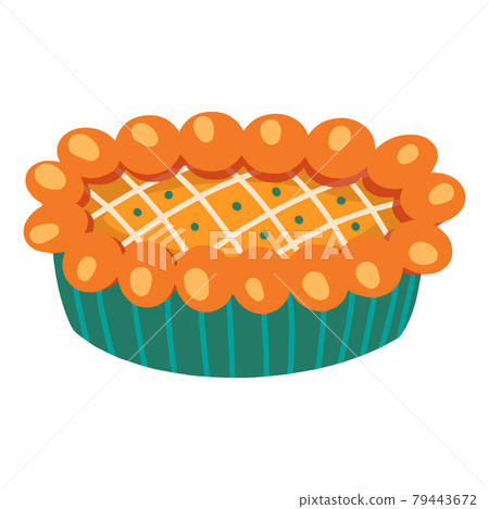 Pumpkin pie. American homemade pumpkin pie Pumpkin pie. American homemade pumpkin pie 79443672