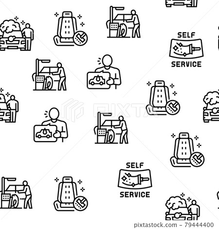 Self Service Car Wash Vector Seamless Pattern Self Service Car Wash Vector Seamless Pattern 79444400