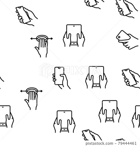 Smartphone Gesture Vector Seamless Pattern Smartphone Gesture Vector Seamless Pattern 79444461