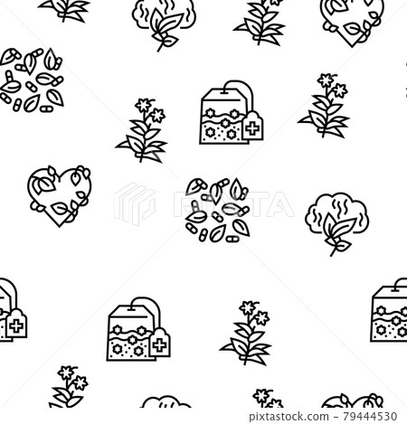 Phytotherapy Treat Vector Seamless Pattern 79444530