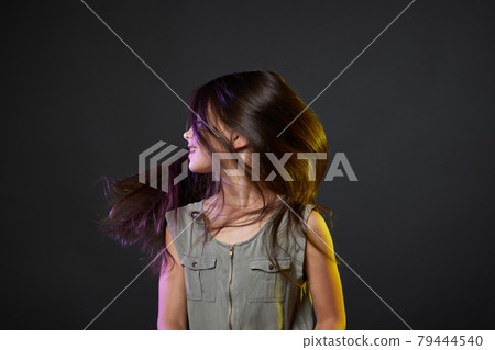 cute smiling little child girl with long hair cute smiling little child girl with long hair 79444540