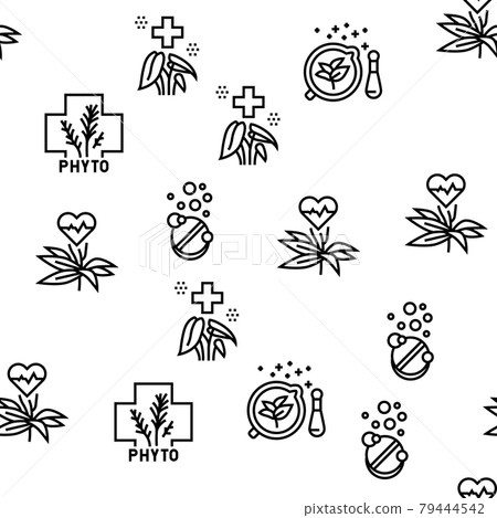 Phytotherapy Treat Vector Seamless Pattern Phytotherapy Treat Vector Seamless Pattern 79444542