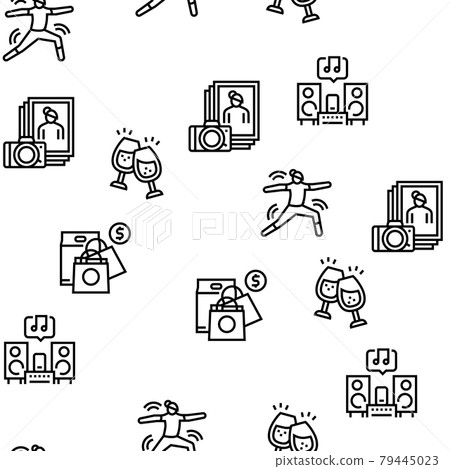 Womens Leisure Time Vector Seamless Pattern Womens Leisure Time Vector Seamless Pattern 79445023