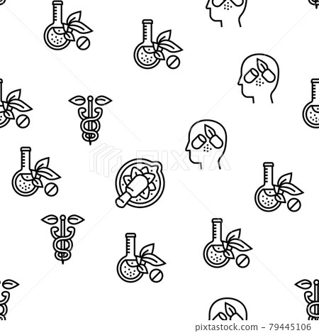 Homeopathy Medicine Collection Icons Set Vector Homeopathy Medicine Collection Icons Set Vector 79445106