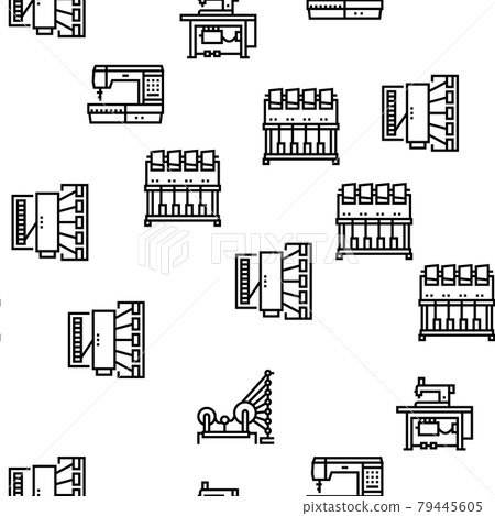 Textile Production Collection Icons Set Vector Textile Production Collection Icons Set Vector 79445605