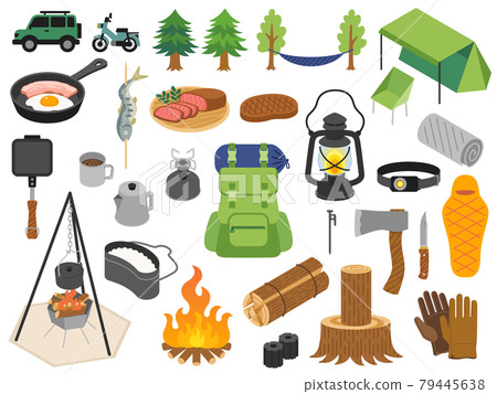 Camping illustration set 79445638