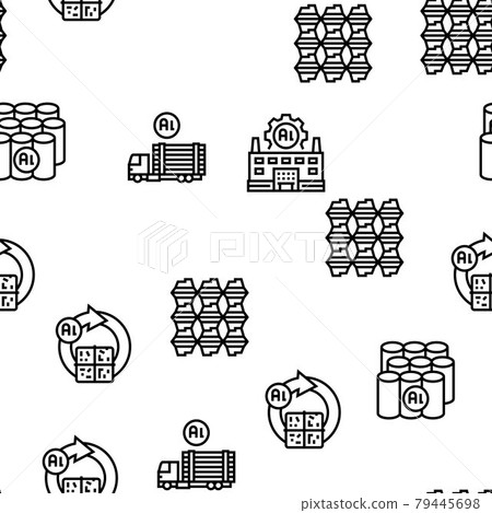 Aluminium Production Vector Seamless Pattern 79445698