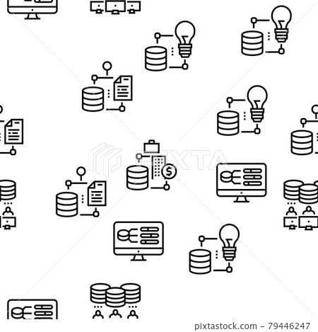 Digital Processing Vector Seamless Pattern 79446247