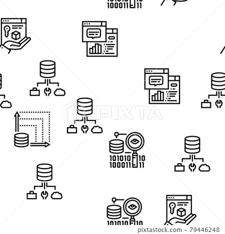 Digital Processing Vector Seamless Pattern 79446248
