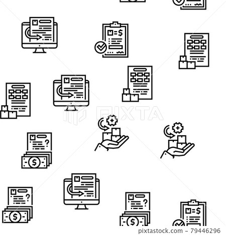 Procurement Process Vector Seamless Pattern 79446296