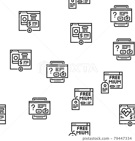 Subscription Content Vector Seamless Pattern - Stock Illustration ...