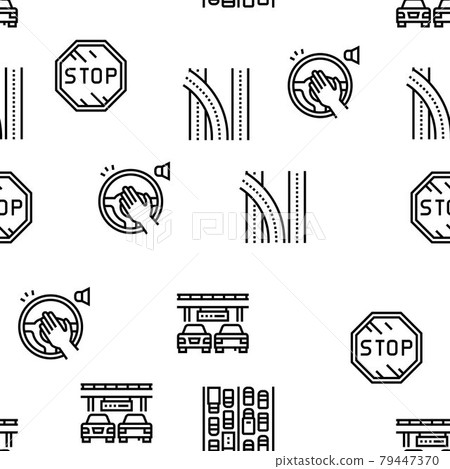 Traffic Jam Transport Vector Seamless Pattern Traffic Jam Transport Vector Seamless Pattern 79447370