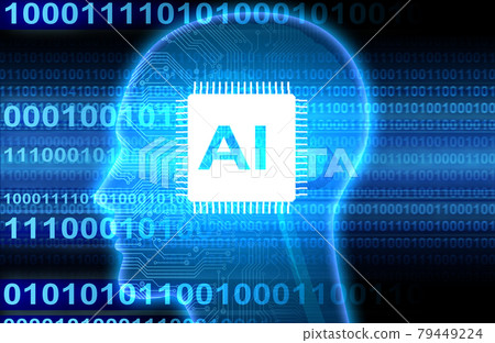 Artificial intelligence AI image material 79449224