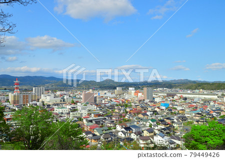 從鶴山公園眺望一關市的全景 79449426