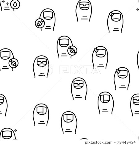 Ingrown Nail Disease Vector Seamless Pattern Ingrown Nail Disease Vector Seamless Pattern 79449454