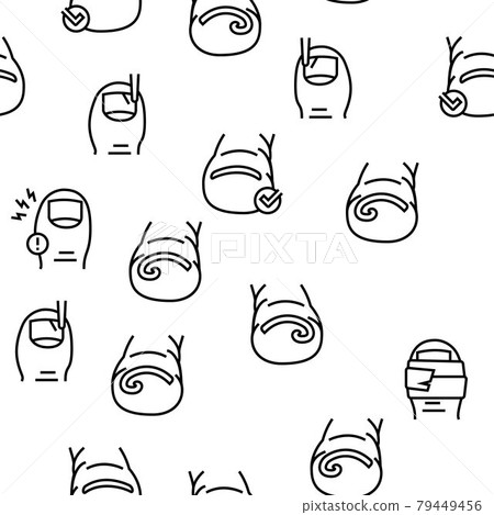 Ingrown Nail Disease Vector Seamless Pattern Ingrown Nail Disease Vector Seamless Pattern 79449456