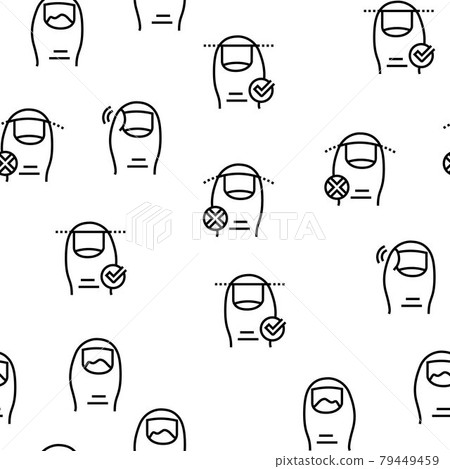 Ingrown Nail Disease Vector Seamless Pattern 79449459