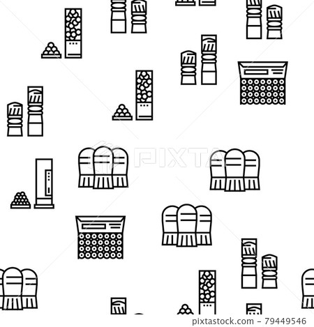 Bullet Ammunition Vector Seamless Pattern 79449546