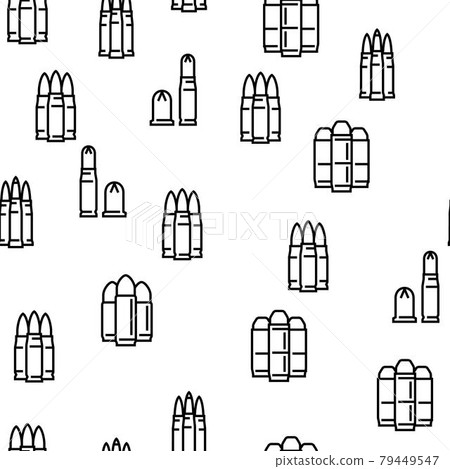 Bullet Ammunition Vector Seamless Pattern Bullet Ammunition Vector Seamless Pattern 79449547
