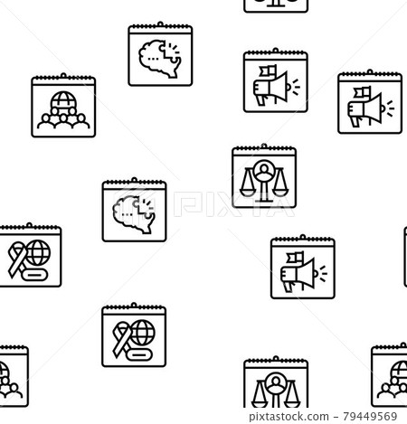World Holidays Event Vector Seamless Pattern World Holidays Event Vector Seamless Pattern 79449569