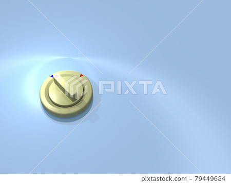 旋轉開關特寫。 3D 渲染。 79449684