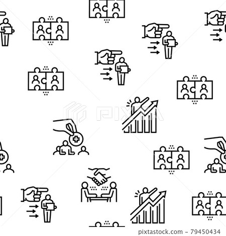 Business Situations Vector Seamless Pattern 79450434