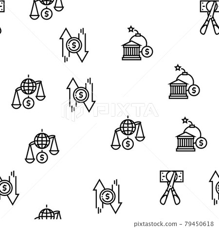 World Financial Crisis Vector Seamless Pattern World Financial Crisis Vector Seamless Pattern 79450618