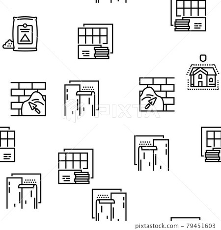 Insulation Building Vector Seamless Pattern 79451603