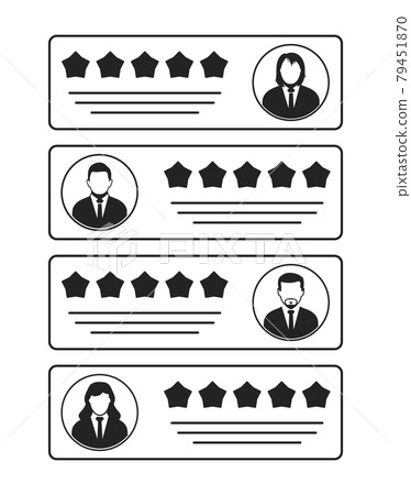 Customer Review and Feedback Icon. Flat style vector EPS. 79451870