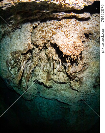 Stalagmites in the Underwater Cave (Cenote) (Playa del Carmen, Mexico) Stalagmites in the Underwater Cave (Cenote) (Playa del Carmen, Mexico) 79452076